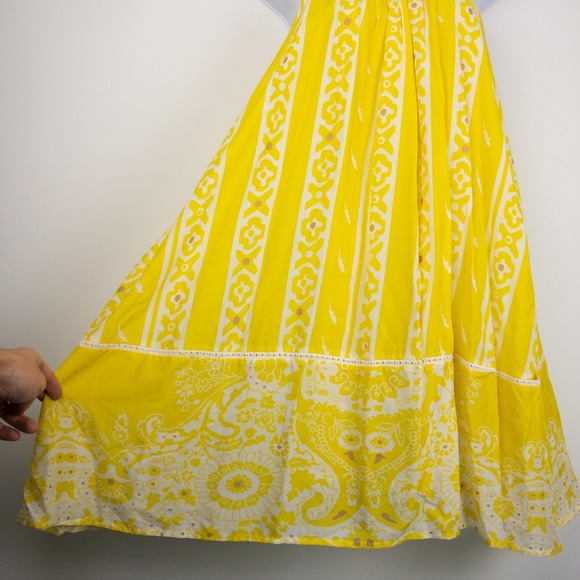 Anthropologie Forever That Girl Beach Halter Dress Womens XS Yellow Tunic Lined - Picture 5 of 11